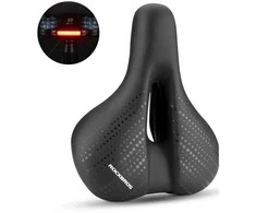 Rockbros 38218916002 MTB dviračio balnelis + lamp – juodos spalvos