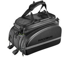 Rockbros A6-6 krepšys dviračiui for trunk, 35 l, with fold-out pockets – juodos spalvos