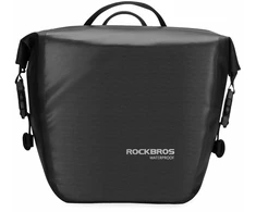 Rockbros AS-003-1BK vandeniui atsparus dviračio krepšys su pečių dirželiu, tvirtinamas priekyje/gale, 10-14 l - juodas