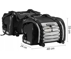 Rockbros AS-010BGR motorcycle bag, waterproof – pilkos spalvos
