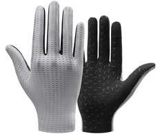 Rockbros Breathable Full Finger Cycling pirštinės, dydis: M – pilkos spalvos