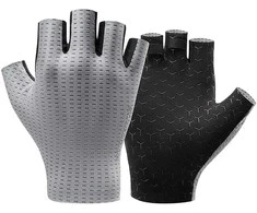 Rockbros Breathable Short Finger Cycling pirštinės, dydis: XL – pilkos spalvos