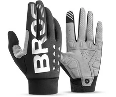 Rockbros cycling pirštinės, insulated, long, size: M – juodos spalvos and pilkos spalvos