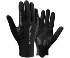 Rockbros cycling pirštinės spring/summer/autumn, full, size: L – juodos spalvos