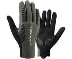 Rockbros cycling pirštinės spring/summer/autumn, full, size: M – žalios spalvos