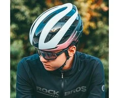 Rockbros dviratininko šalmas 10110004007 dydis L – mėlynos ir rožinės spalvos