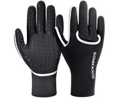 Rockbros Full Atsparus vandeniui Cycling pirštinės, dydis: L/XL – juodos spalvos