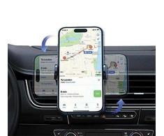 Rotacinis automobilinis telefono laikiklis USAMS ZJ77ZJ01 (US-ZJ077) juodos spalvos