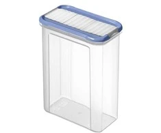 rotho Birių produktų indas, 1.5 l, skaidri/mėlyna