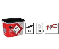 Plytelių nyveliavimo komplektas Rubi DELTA LEVEL SYSTEM; 3-12 mm; 2 mm; 100 vnt.