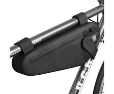 SAHOO Bicycle Bag Road Bicycle Middle Frame Bag, Atsparus vandeniui, 2L, Juodas