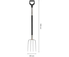 Fiskars Ergonomic šakė kompostui (apvaliais virbais)
