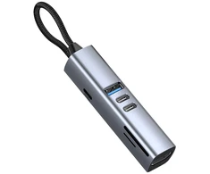 Šakotuvas Cables Mobile Origin 7in1 MultiHub HB2 – 3x USB-C, USB-A, HDMI, TF/SD Cards, USB-C Cable