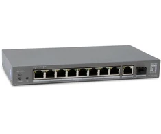 Šakotuvas Carruzzo LevelOne GEP-1011 tinklo komutatorius Ne-valdomas L2 Gigabit Ethernet (10/100/1000) Maitinimas per Eternetą (PoE) Stalinis / tvirtinamas prie sienos Pilka