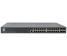 Šakotuvas Level One Carruzzo LevelOne GTL-2885 tinklo komutatorius Valdomas L3 Gigabit Ethernet (10/100/1000) Pilka