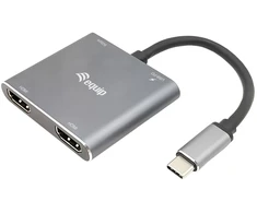 Equip 133484 knyginių kompiuterių dokas / jungčių replikatorius Vielinis USB 3.2 Gen 1 (3.1 Gen 1) Type-C Sidabras