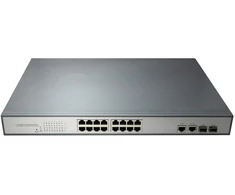 Šakotuvas POE komutatorius PNI SWPOE16 su 16 10/100Mbps prievadų ir 2 10/100/1000Mbps prievadais