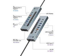 „Raidsonic Icy Box“ USB šakotuvas, 11 viename, USB-C šakotuvas, USB 3.2 Gen 2 PD | IB-HUB1742CR-C2PD