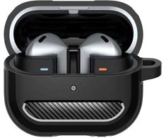 Samsung Galaxy Buds 3 / 3 Pro Spigen Rugged Armor Matte dėklas ausinėms juodos spalvos