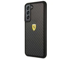 Samsung Galaxy S22 Plus Ferrari dėklas On Track Real Carbon (FEHCS22MFCAK) juodos spalvos