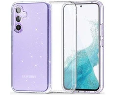 Samsung Galaxy S23 FE Tech-Protect Flexair Hybrid Glitter dėklas telefonui skaidrus