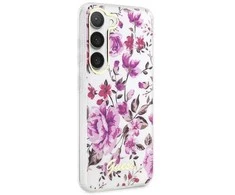 Guess GUHCS23MHCFWST S23+ S916 baltos spalvos kietas dėklas Flower Collection