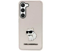 Karl Lagerfeld KLHCS23MHNCHTCP S23+ S916 rožinės spalvos kietas dėklas Ikonik Choupette
