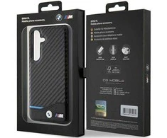 Dėklas BMW BMHCS24S22NBCK S24 S921 juodos spalvos Leather Carbon