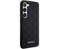 Karl Lagerfeld KLHCS24SSAKLHPK S24 S921 kietas dėklas juodos spalvos Saffiano Mono Metal Logo