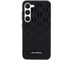 Karl Lagerfeld KLHCS24SSAKLHPK S24 S921 kietas dėklas juodos spalvos Saffiano Mono Metal Logo