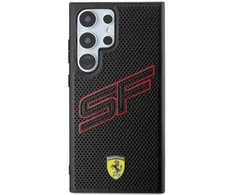Ferrari FEHCS24LPINK S24 Ultra S928 juodos spalvos kietas dėklas Big SF Perforated