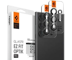 Samsung Galaxy S24 Ultra Spigen Optik. TR ”EZ FIT” kameros apsauga 2-pack juodos spalvos