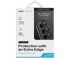 UNIQ Optix Aliuminio Camera LensProtector Samsung Galaxy S24+ S926 midnight juodas su aplkatoiumi