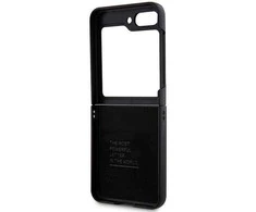 Dėklas BMW BMHCZF522NBCK Z Flip5 F731 juodos spalvos Leather Carbon