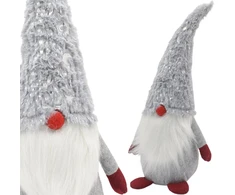 Saska Christmas pilkas dekoratyvinis nykštukas 45 cm