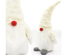 Saska Christmas baltas dekoratyvinis nykštukas 45cm