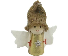 Saska Christmas Kalėdinis angelo pakabukas 7 cm auksinis