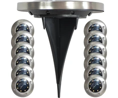 Saska Garden Saulės lempa su 8 LED SMD įkalamuojama