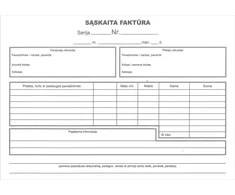 Technoinform Blankai Sąskaitos-faktūros A5x2x50 be numeracijos, savikopijuojanti