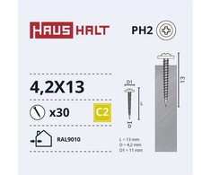 Savisriegiai Haushalt, DIN 14566, 4,2 x 13 mm, 30 vnt.