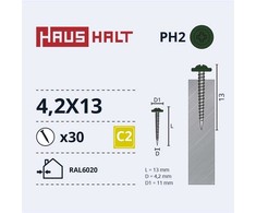Savisriegiai Haushalt, DIN 14566, 4,2 x 13 mm, 30 vnt.