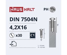 Savisriegiai Haushalt, DIN 7504N, 4.2 x 16 mm, 30 vnt.