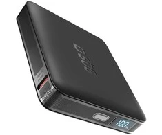 SBS HD 10W 5000mAh USB-C Power Bank with LCD Ekranas - Juodas