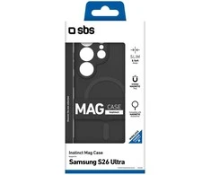 SBS Instinct Mag dėklas skirtas Samsung Galaxy S26 Ultra suderinamas su MagSafe – juodos spalvos