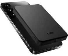 SBS Mag Power Qi2 5000 mAh išorinė baterija, suderinama su MagSafe - Juodas