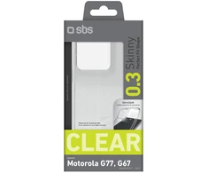 SBS Skinny dėklas skirtas Motorola Moto G77 – skaidrus
