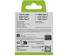SBS TECABLETYC1KPOS USB-A – USB-C kabelis 1m – juodos spalvos