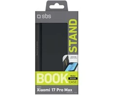 SBS Wallet Smooth dėklas skirtas Xiaomi 17 Pro Max with Flip – juodos spalvos