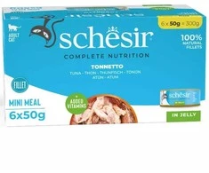 Agras Pet Foods SCHESIR tunas drebučiuose - šlapias kačių ėdalas - 6 x 50 g