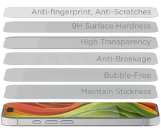 Screen Glass Protectors Mobile Origin EasyGlass with Applicator iPhone 15 Pro, 2 pack